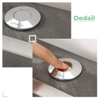 KANARY Sink Top Air Switch Kit(All Brass Button) for Garbage Disposal with Power Module (Round,Chrome)