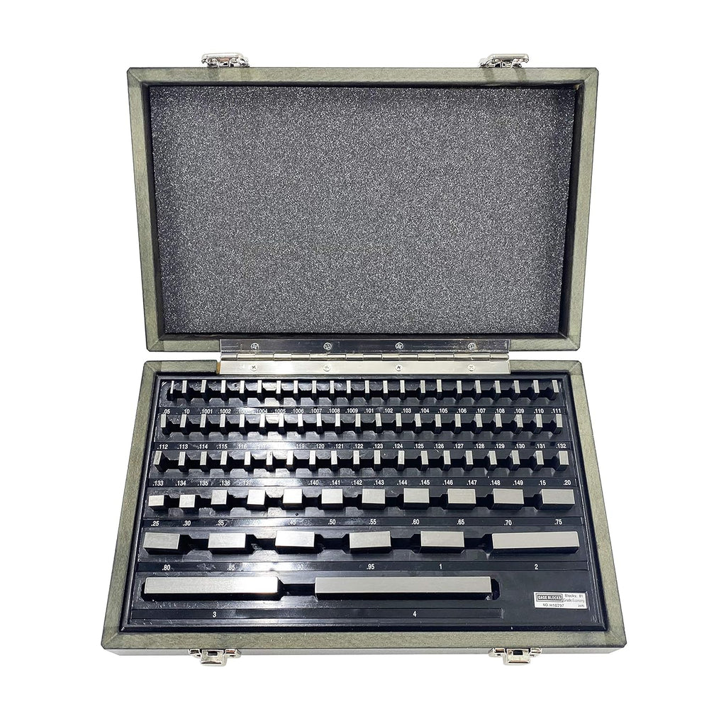 TEXALAN(R) Gauge Block Set Gage Blocks Grade Economy Rectangular for Precision Calibration (81 PCS)