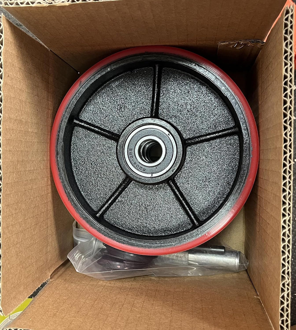 Pallet Jack Wheels, Truck Steering Wheels with 20mm ID Bearings, Forklift Caster Wheel Replacement 7" x 2" One Pair