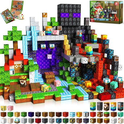 300 PCS Magnetic Blocks - Magnetic Building Blocks, Stacking Magnets for Kids, Sensory Toy for STEM Montessori