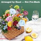 Artificial Flower Box, 38PCS Silk Floral Stems, Multi Color
