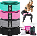 Resistance Bands for Working Out with Workout Bands Guide. 4 Booty Bands for Women Men Fabric Elastic Bands for