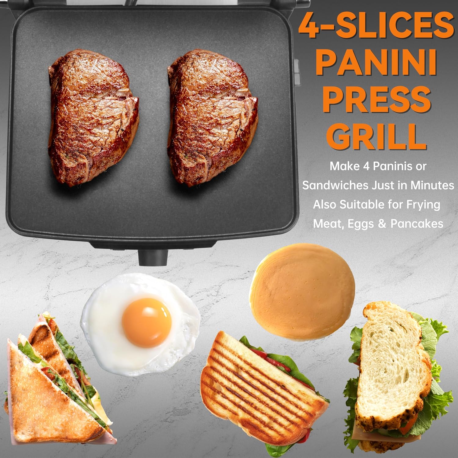 Panini Press Electric Griddle, Panini Grill Press Sandwich Maker Press, Grilled Cheese Maker, Sandwichera Electrical