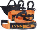 2-Pack Tow & Recovery Strap & D Ring Shackle Combo Kit, Orange