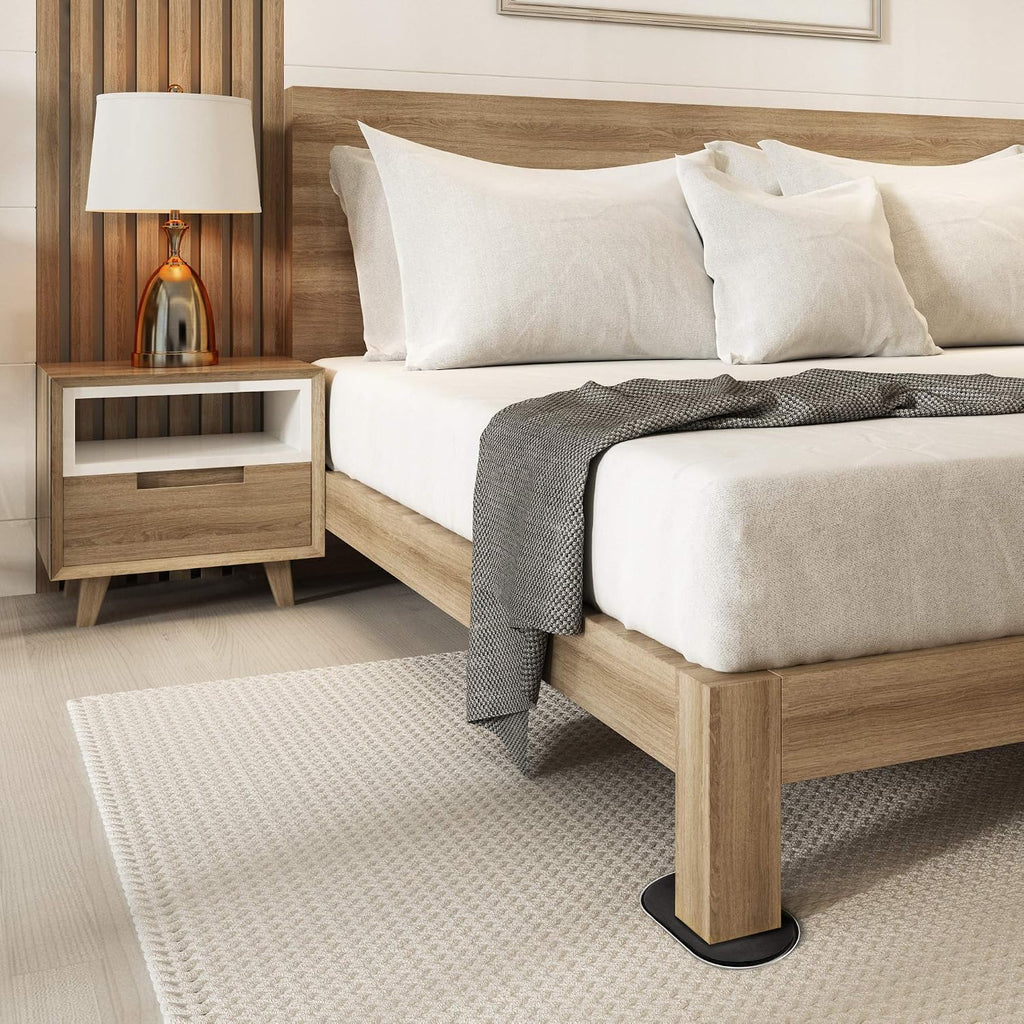 5-3/4" x 9-1/2" XL Oval Reusable Furniture Sliders for Carpet, Anti-Slip Protective Furniture Moving Pads for Beds