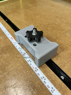 Stop Block for T Track w/Acrylic Pointer & Micro Adjust (Grey)