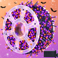 500 LED Halloween Lights Outdoor, 164 FT Fairy Lights with 8 Modes | Purple&Orange, Timer&Memory Function, Plug in