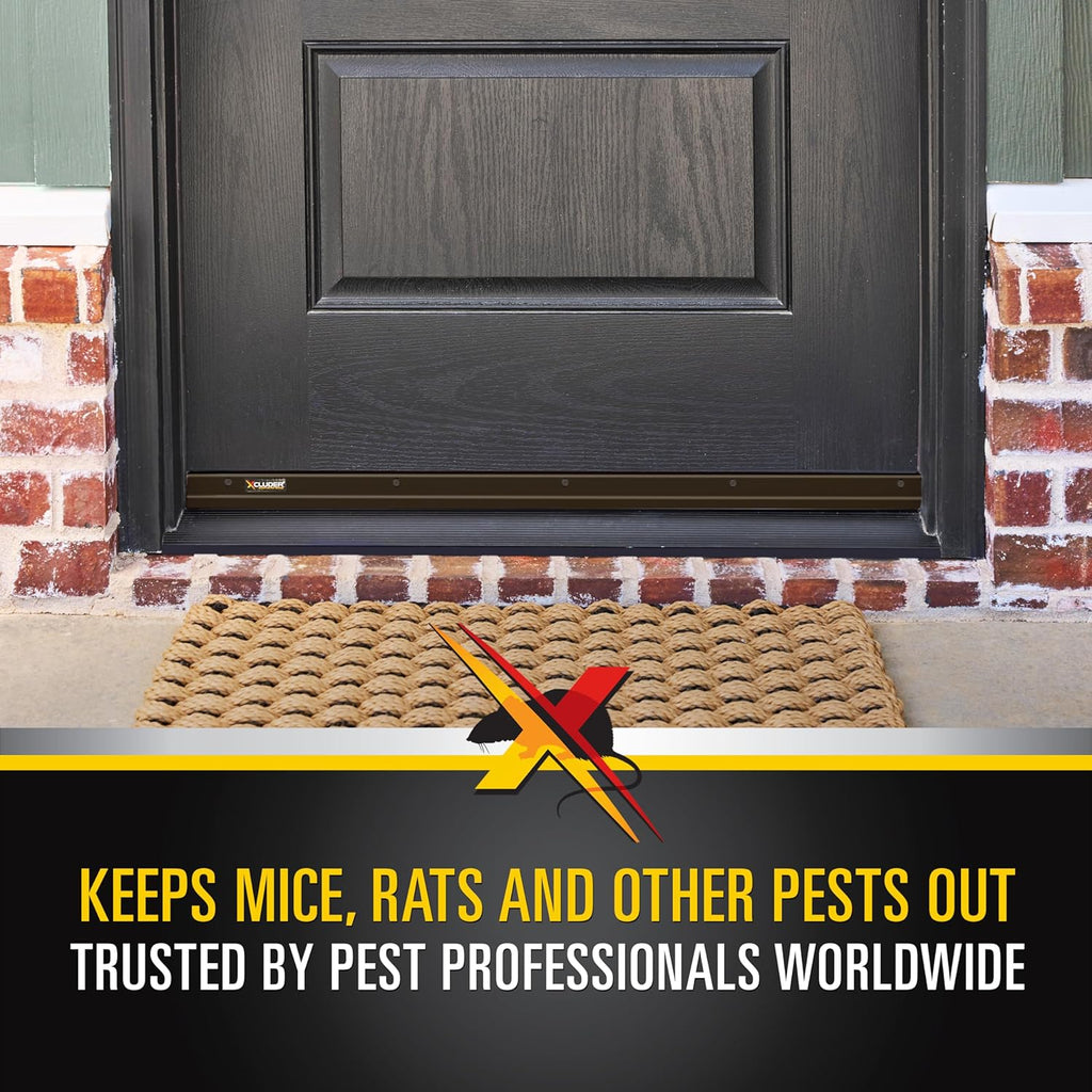 36” Standard Door Sweep, Dark Bronze – Seals Out Rodents & Pests, Enhanced Weather Sealing, Easy to Install; Rodent