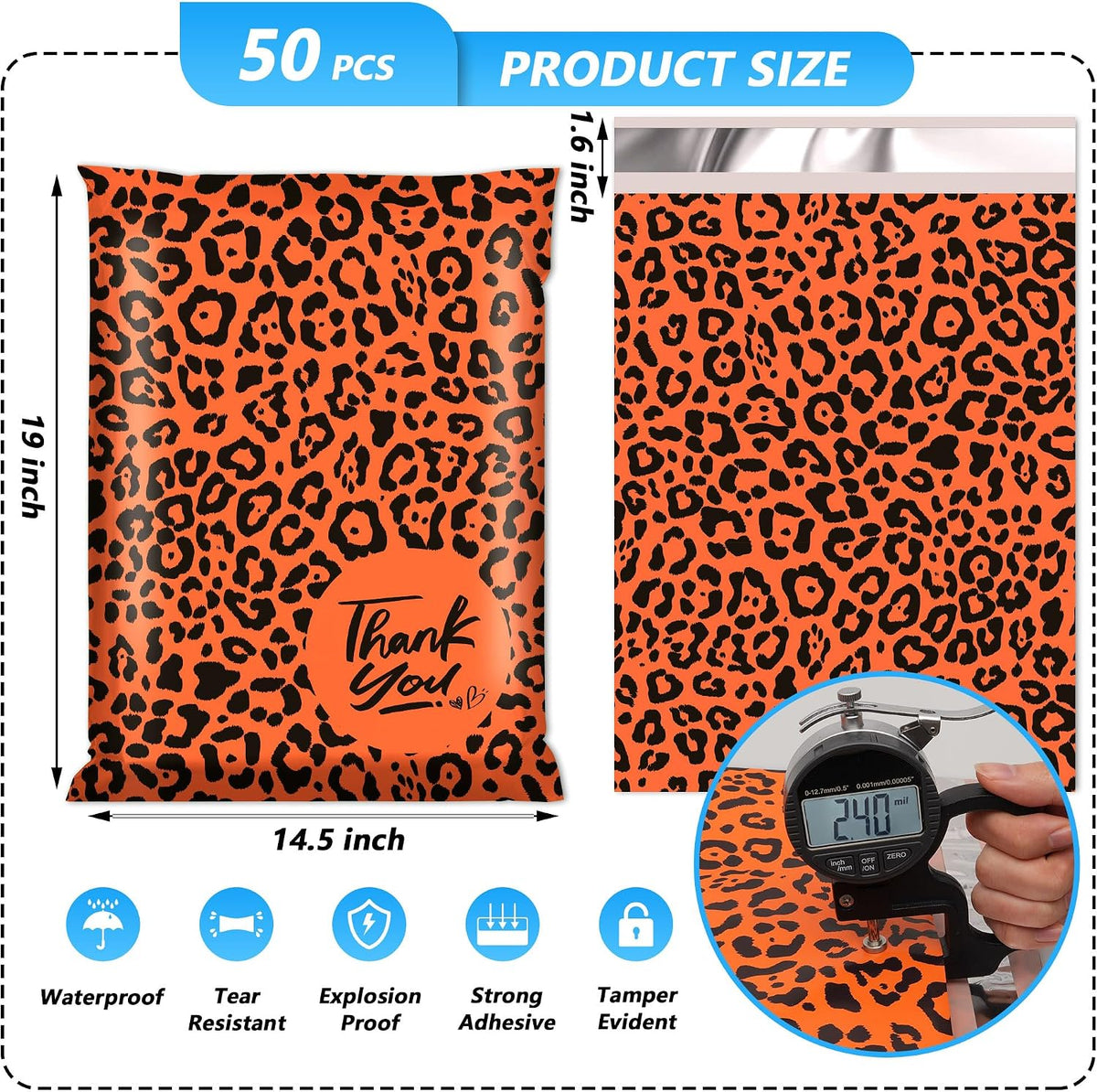 Thank You Poly Mailer 14.5x19 Inch 50 Pcs