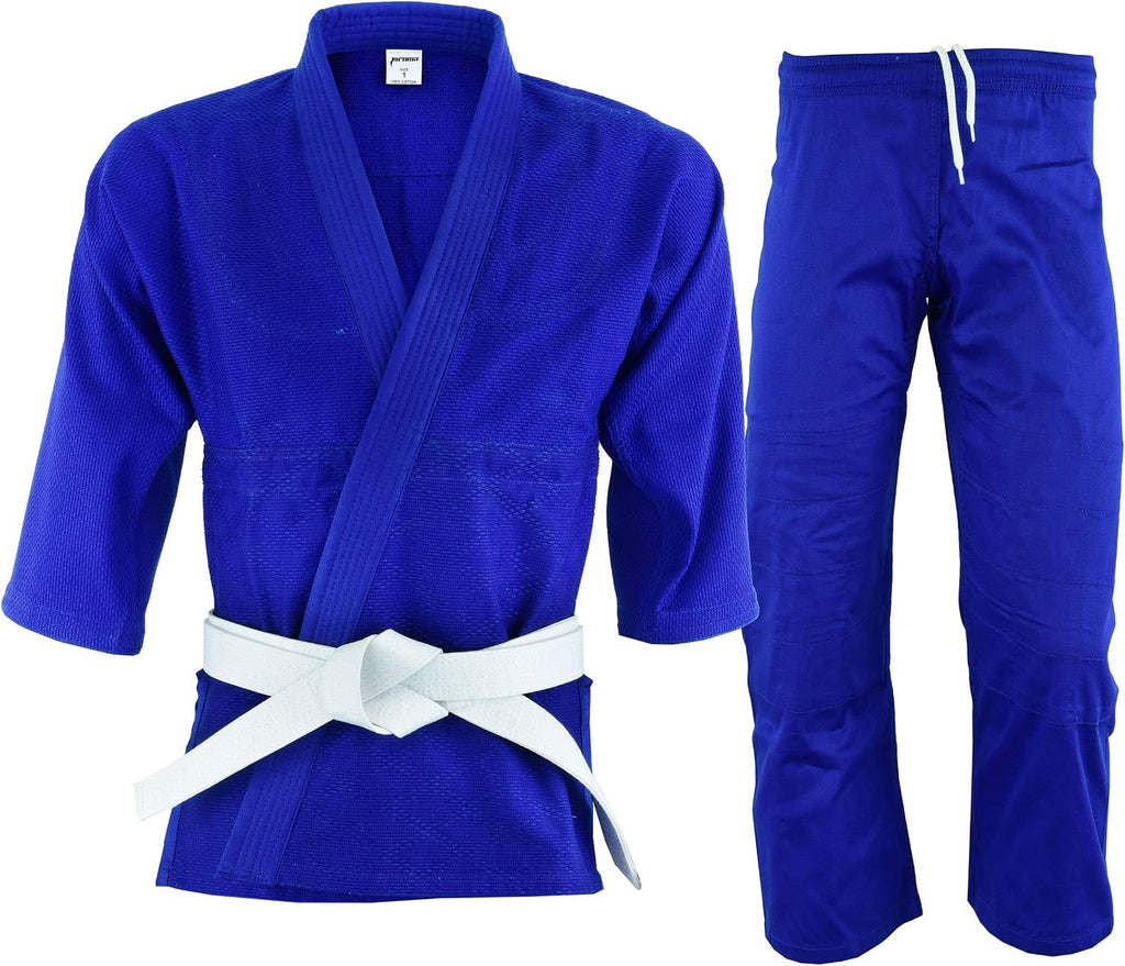 Ultimate - Judo Single Weave Kids Adults Unisex Karate Gi Uniform - (Belt Included)