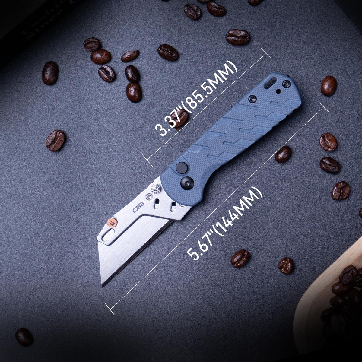 CJRB Boxer Folding Utility Knife, 10PCS Razor Blades, Quick Change Blade