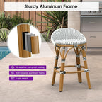 Outdoor Barstools Oversize Counter Stool 1-Pack Backrest Patio