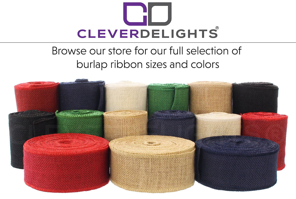 6" Black Burlap Ribbon - Wired Edges - 10 Yards