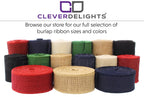 6" Black Burlap Ribbon - Wired Edges - 10 Yards