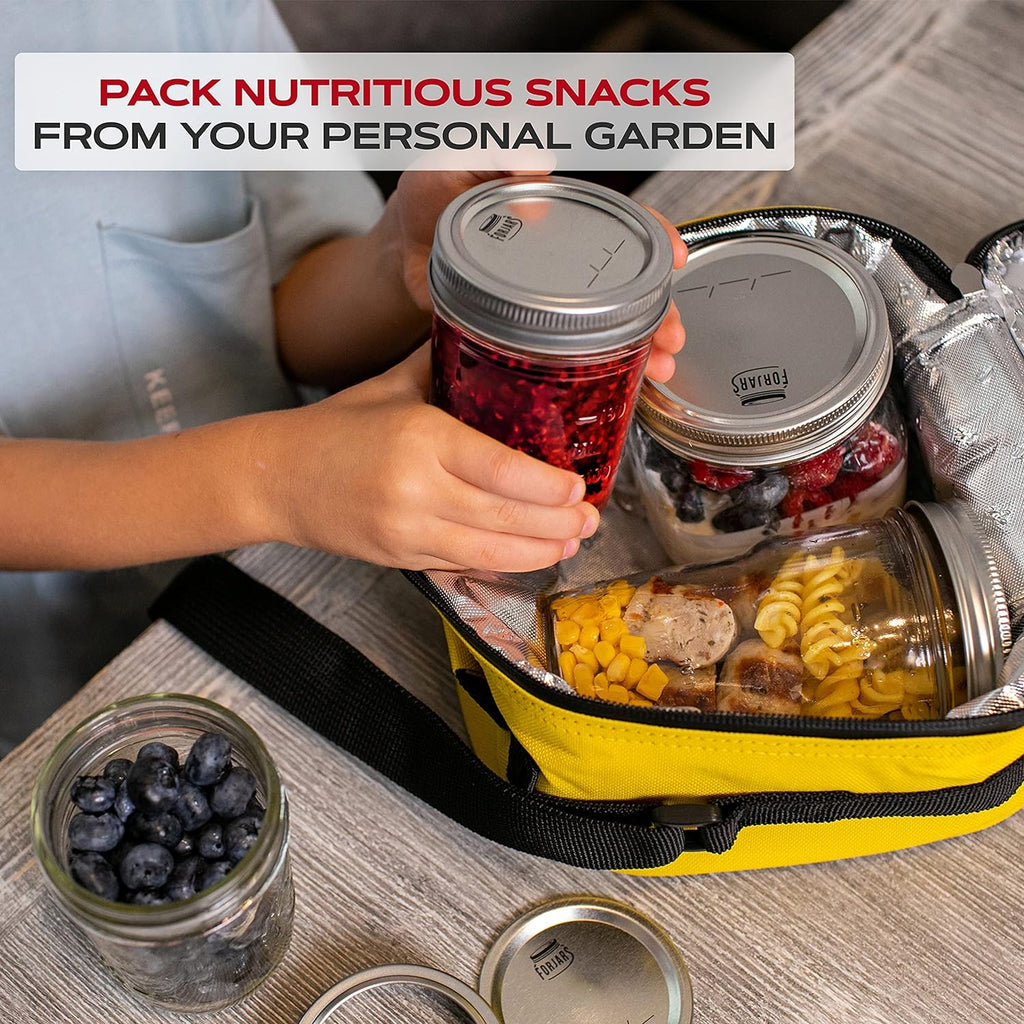Canning Lids Regular Mouth, 100-Pack – Create Airtight Seals on Mason Jars to Preserve Food for Meal Prep & Food