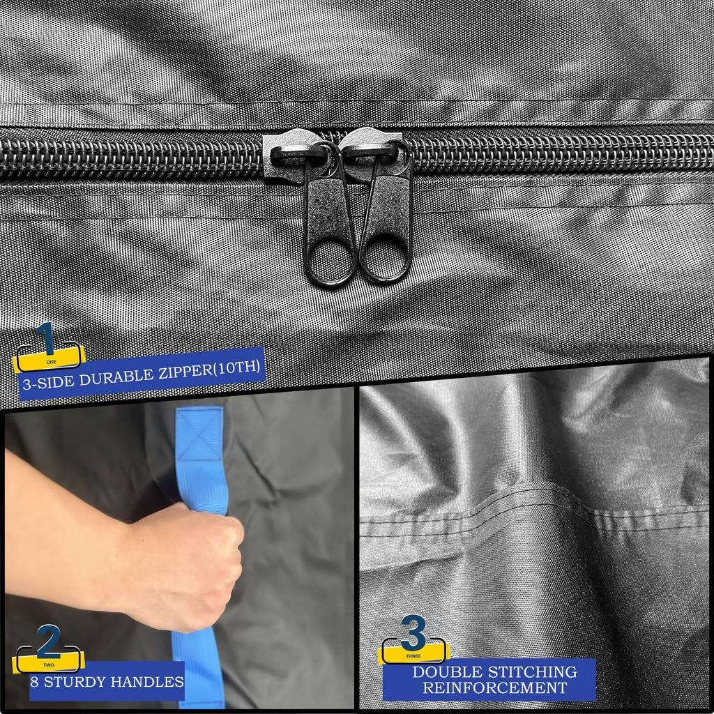 Queen Mattress Bags for Moving,Heavy Duty Breathable 600D Canvas,8 Handles