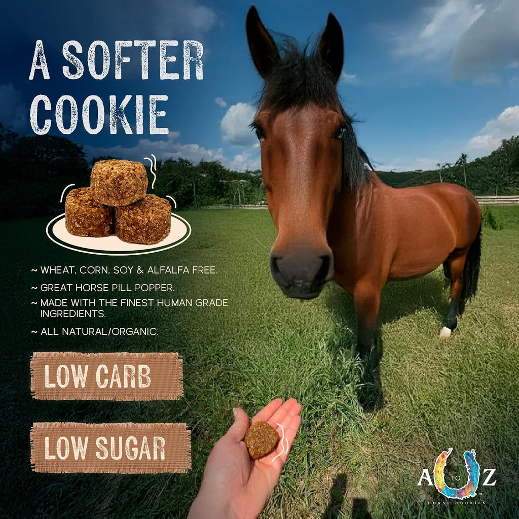 Horse Treats, Blonde Bits of Health, Low Carb/Sugar, A Softer Cookie, Wheat, Corn, Soy & Alfalfa Free, Made with