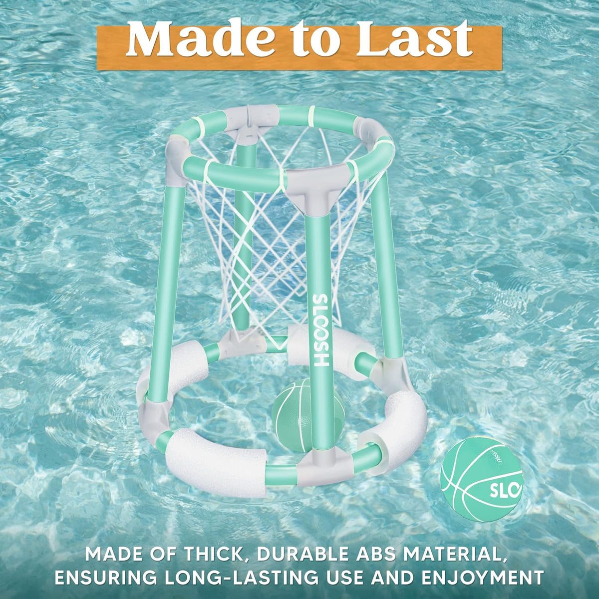 Pool Basketball Hoop Toys, Floating Basketball Pool Game, Swimming Floats Toys with Balls Pump, Summer Outdoor Water