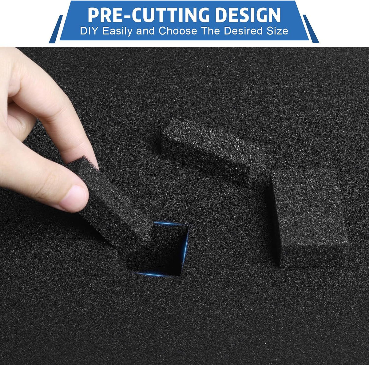Pick and Pluck Foam Inserts, 4 Pcs 12 x 12 In, 2 Thick Polyurethane Foam
