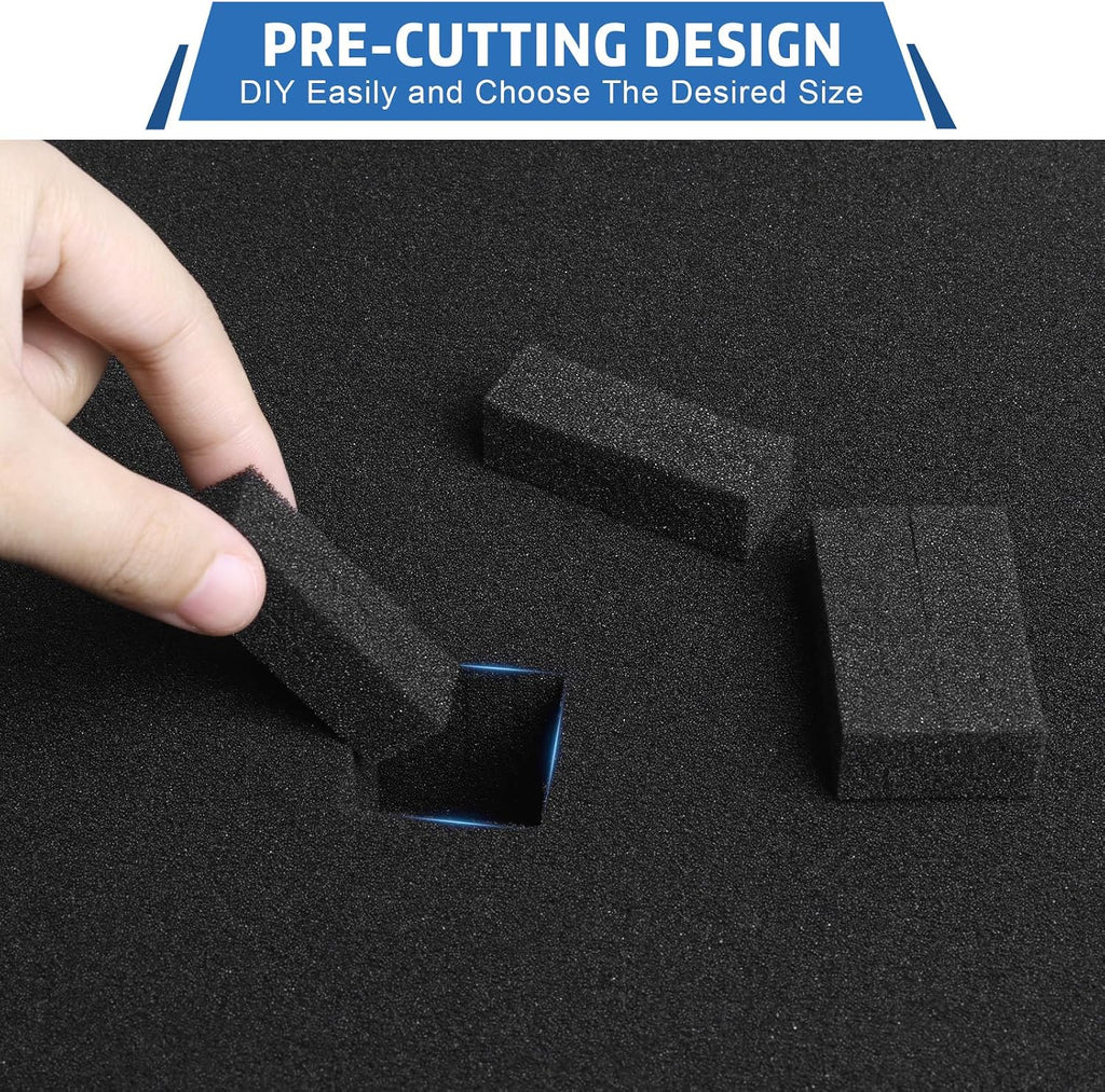 Pick and Pluck Foam Inserts, 4 Pcs 16 x 12 In, 2 Thick Polyurethane Foam
