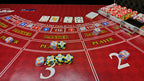 WonAway Casino Mini Baccarat Layout Mat, Professional Vinyl Gaming Table Mat, Red, 5 Player Positions