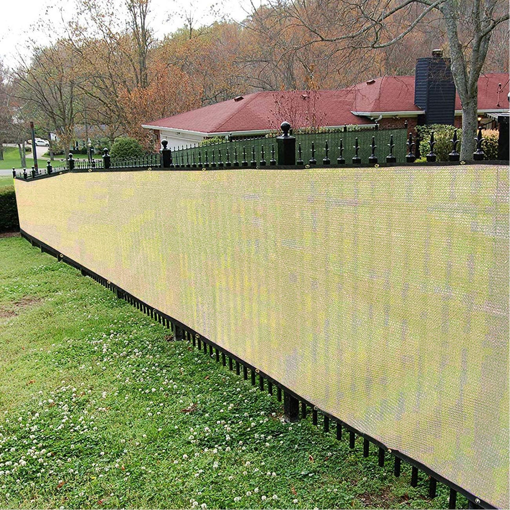 6 ft x 50 ft Privacy Screen Fence Heavy Duty Fence Cover Sand