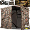 Portable Hunting Blind - 270°/288°/360°See Through with Floor Mat Dual Door