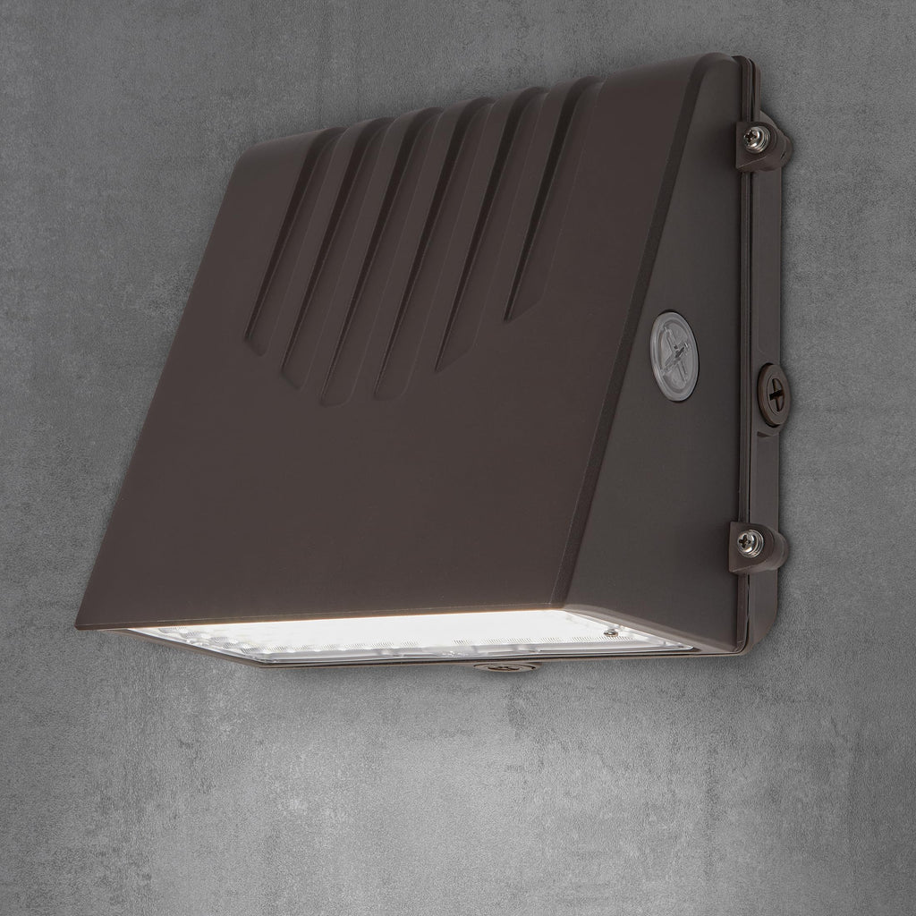 LED Wall Pack Security Light, Selectable Color/Watts, 11,500 Lumens