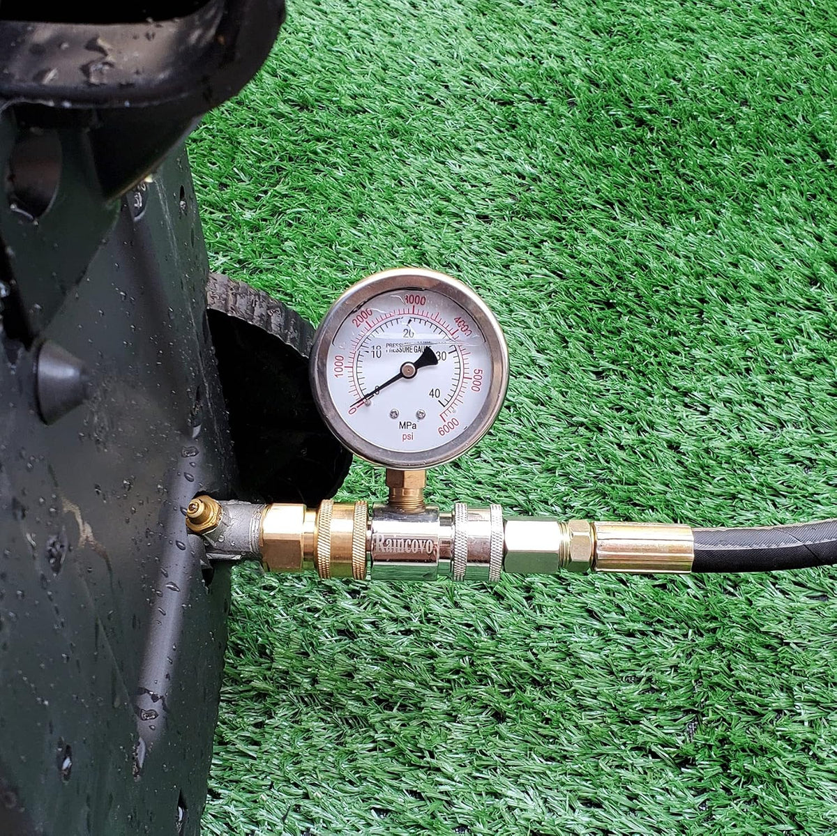 Raincovo Pressure Washer Gauge, 6000 PSI, 3/8 Inch Quick Connect