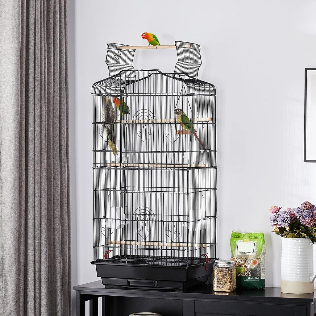 41-inch Open Top Medium Bird Cages for Parakeets Finches Canaries Lovebirds Small Quaker Parrots Cockatiels Budgie
