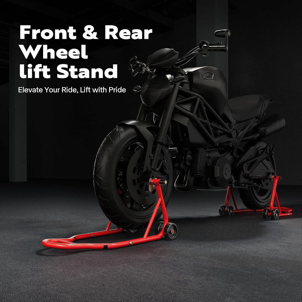 Motorcycle Stands 882 Lbs Capacity, Red