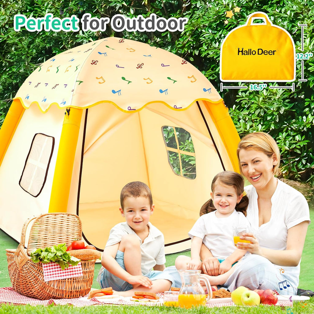 HalloDeer Kids Play Tent, Inflatable Toddler Tent Dome for Boys & Girls, Indoor Kids Tents, Portable Foldable