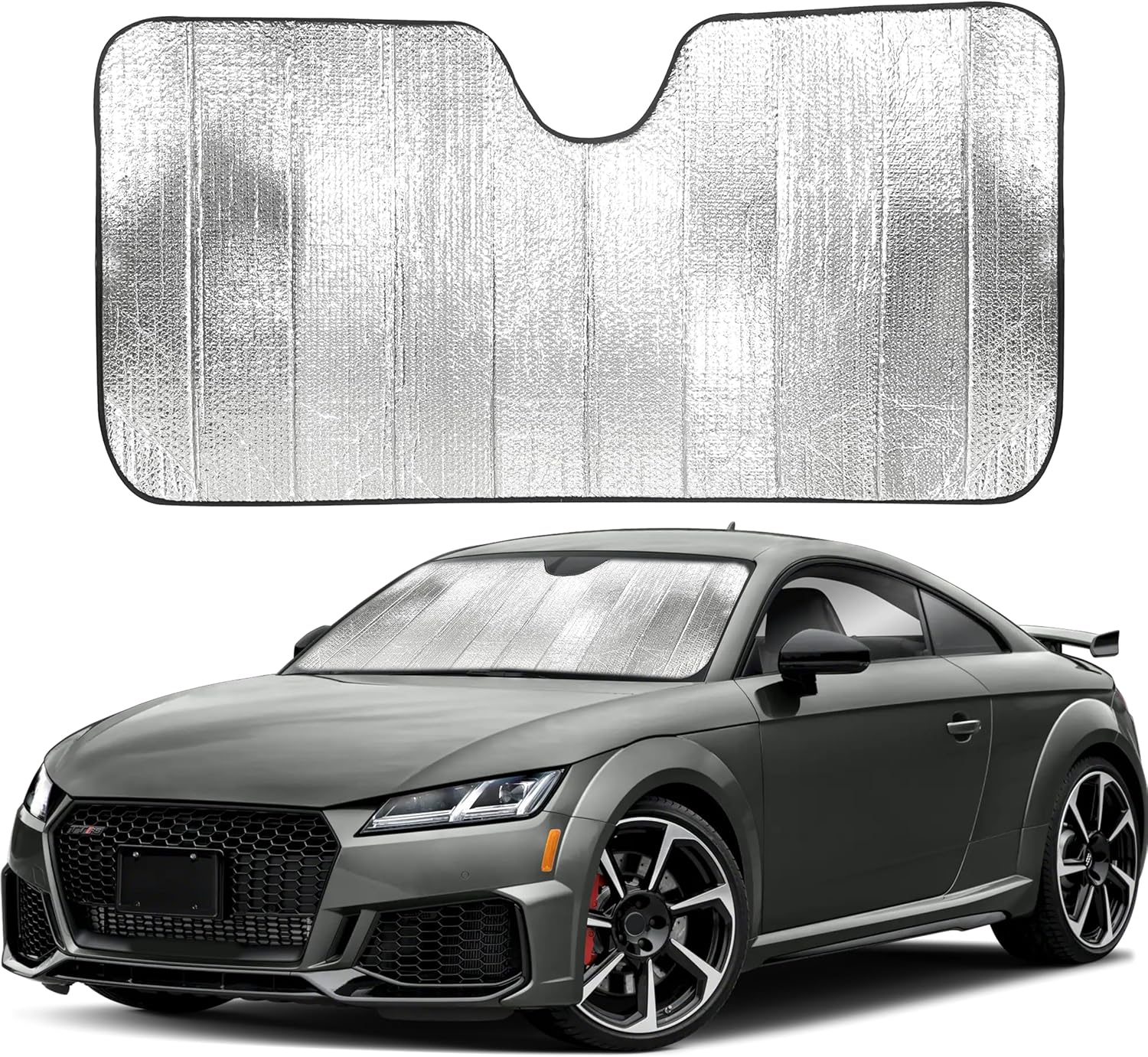 Accordion Car Windshield Sun Shade | Car Sun Visor to Protect Harmful UV Rays | Foldable Automotive Windshield