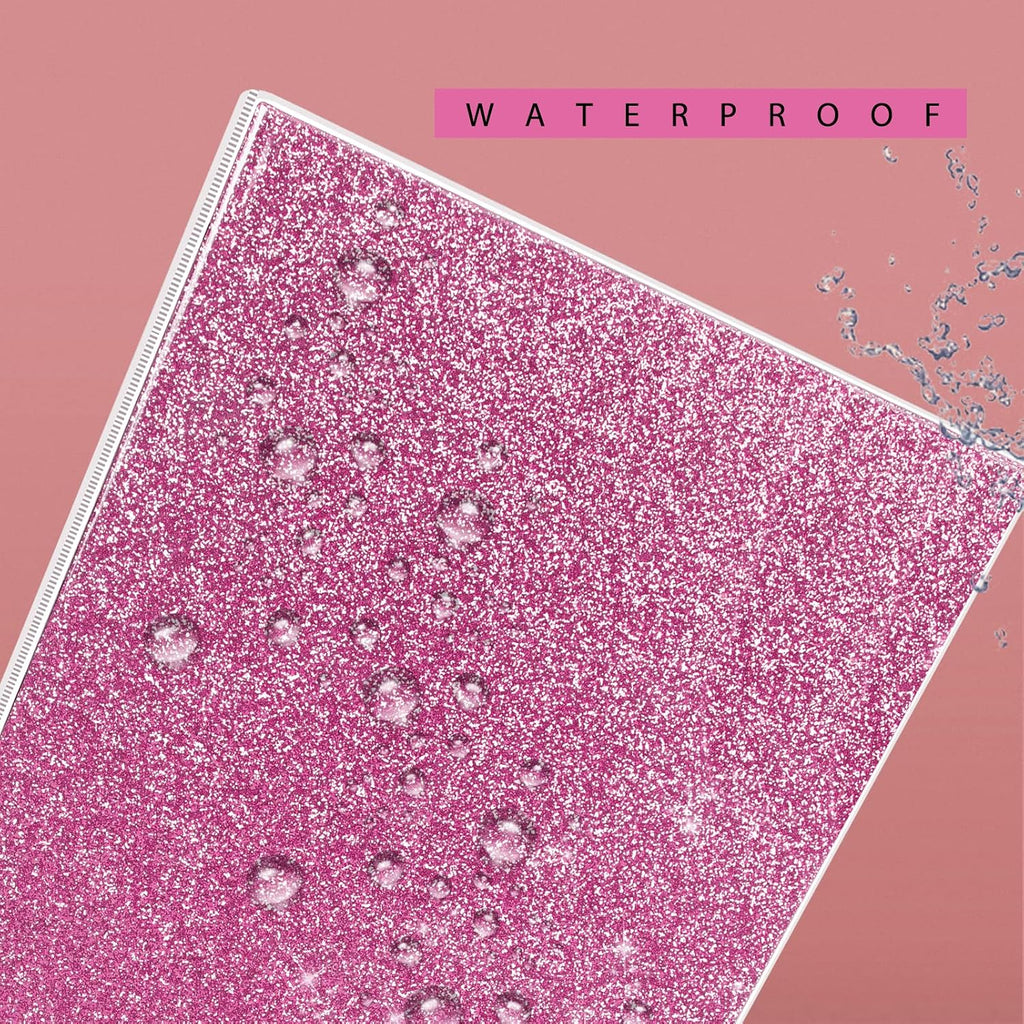 3 Ring Binder, Glitter 1 Inch Organizer (10.5'' x 11.5'') Holds 8.5'' x 11''Letter Size 300 Pages, Waterproof Durable