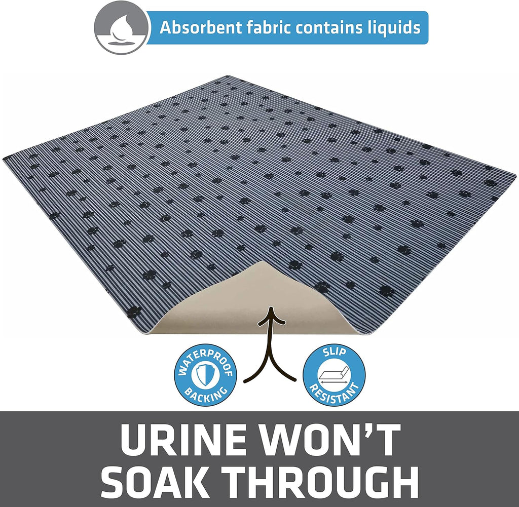 Cat Litter Box Mat, Litter Trapping Mat, Waterproof, Urine-Proof, Absorbent, Machine Washable, Soft on Paws, Contains