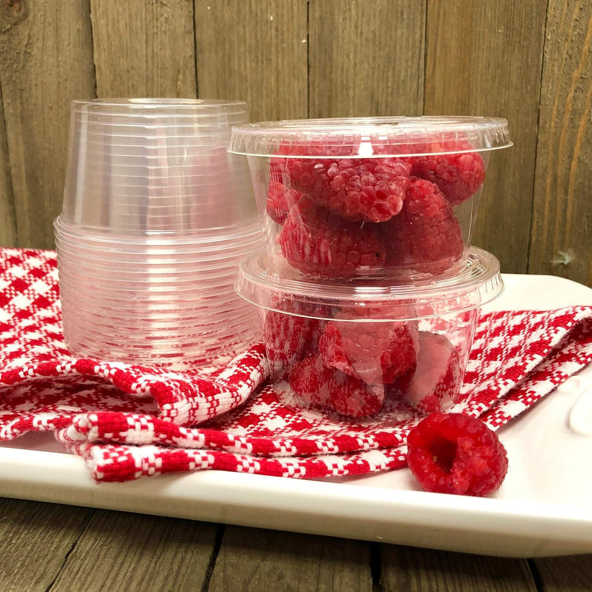 4 Ounce Compostable Corn Plastic Cups with Lids - 50 Pack