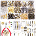 Jewelry Making Supplies Kit - 1617 Pcs with 40 Styles Findings, 6 Colors Beads & Charms, Pliers, Wires, Tweezers &