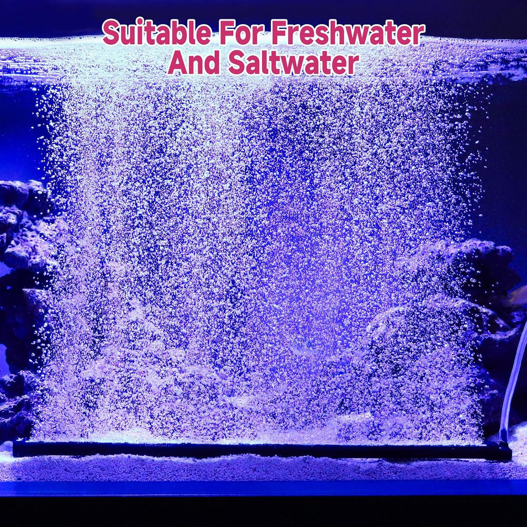 Aquarium Bubble Curtain Wall, Quiet Fish Tank Air Stone with Accessories, High Dissolved Aquarium Bubbler Oxygen
