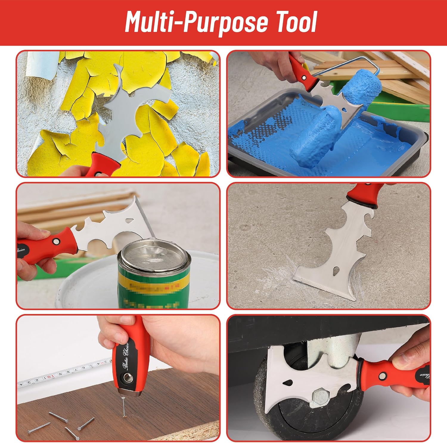 Bates Drywall Knife Set - 6pcs, Finishing Tools with Mud Pan & Spackle Knives