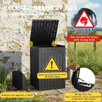 Package Delivery Box, Waterproof Outdoor Container Lockable, Black | 55 Gallon with Lockable Secure,Outdoor Package