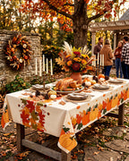 Fall Disposable Plastic Table Cloth 12 Pack Pumpkin Harvest
