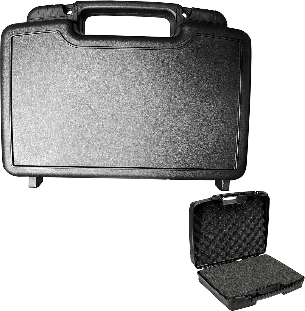 Small Hard Case with Foam, 14" Lightweight Pluck Foam Padded Protection Carrying/Storage Case - Customizable Interior