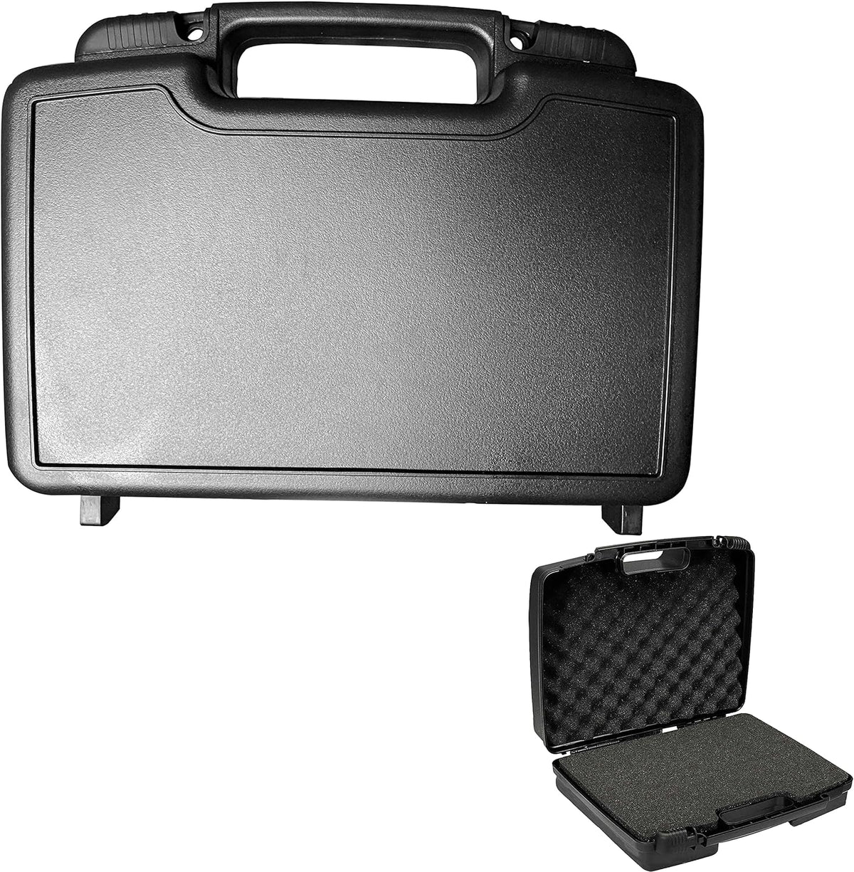 Small Hard Case with Foam, 14" Lightweight Pluck Foam Padded Protection Carrying/Storage Case - Customizable Interior