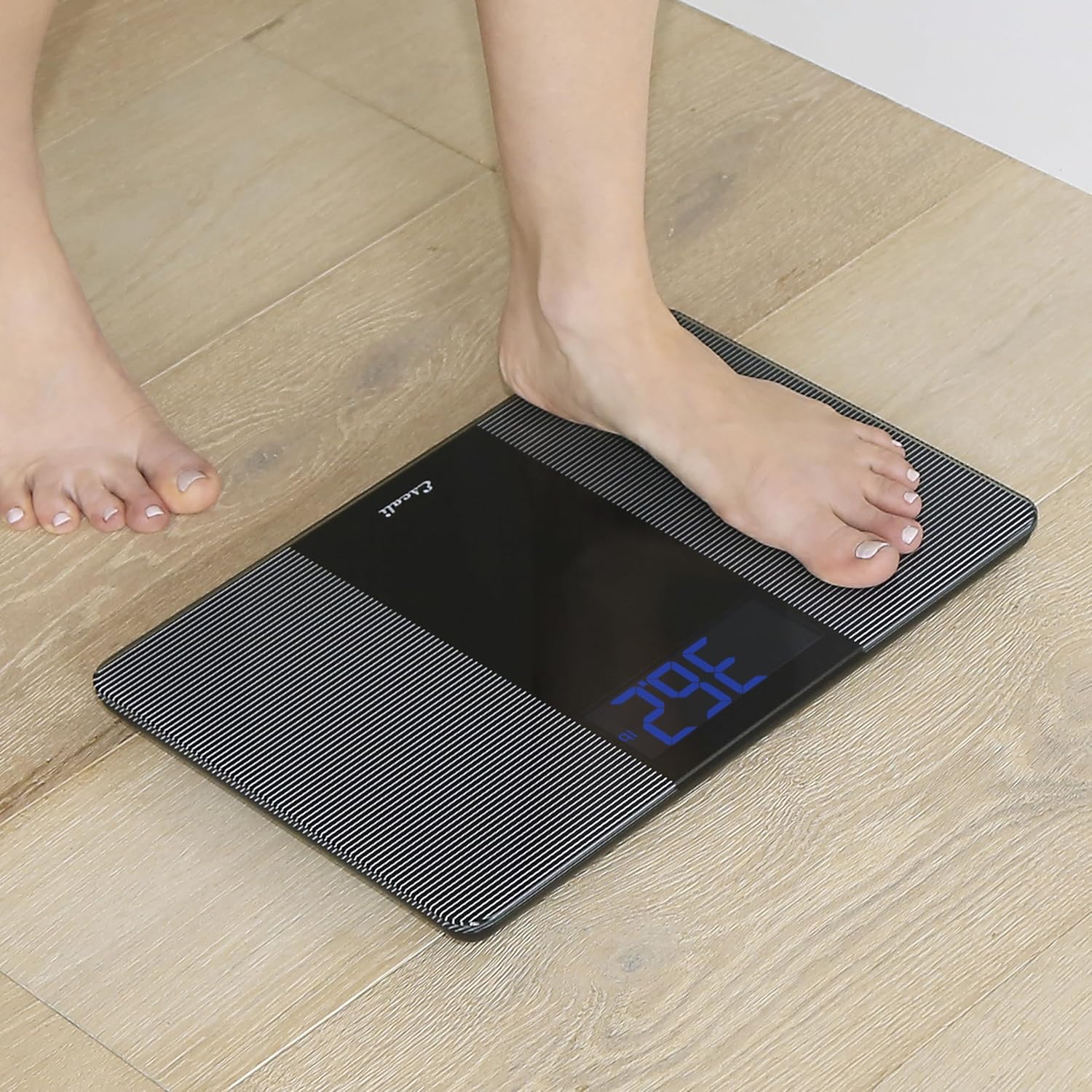 Extra Wide Digital Bathroom Scale for Body Weight with Wide Platform for Natural Stance and Stability, High Capacity