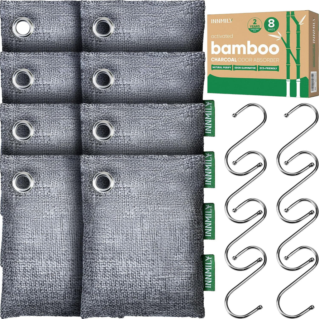 Activated Charcoal Odor Absorber, Odor Eliminator for Strong Odor,8 Packs