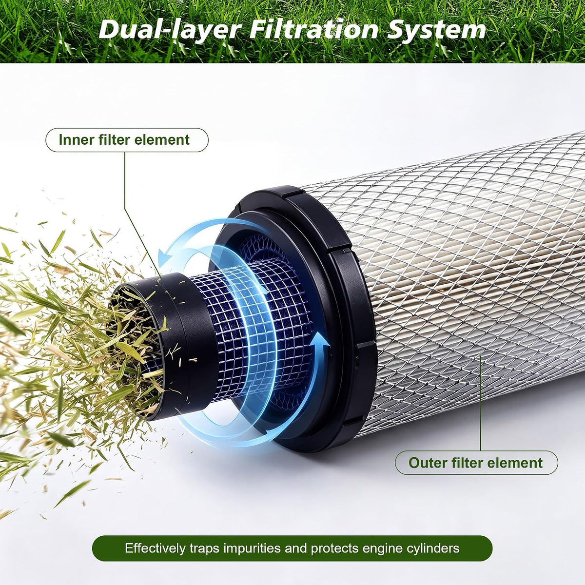 Heavy Duty Canister Air Filter Upgrade Kit for Kawasaki FR Series Engines