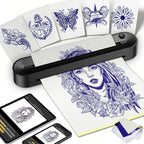 Tattoo Stencil Printer, Wireless Thermal Printer, Support Multi Sizes up to A4, Thermal Stencil Printer, 10 Transfer