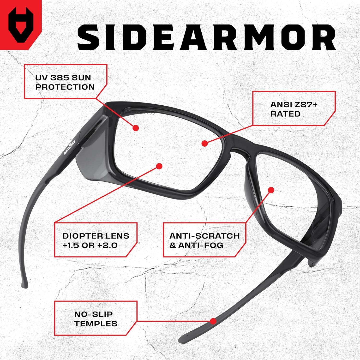 ANSI Z87.1 Safety Glasses with Readers 2.0 with Anti Fog & Anti Scratch Coating — Full Lens Safety Reading Glasses