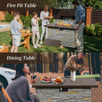 43" Propane Fire Pit Table, 50,000 BTU Outdoor Gas Firepit Table