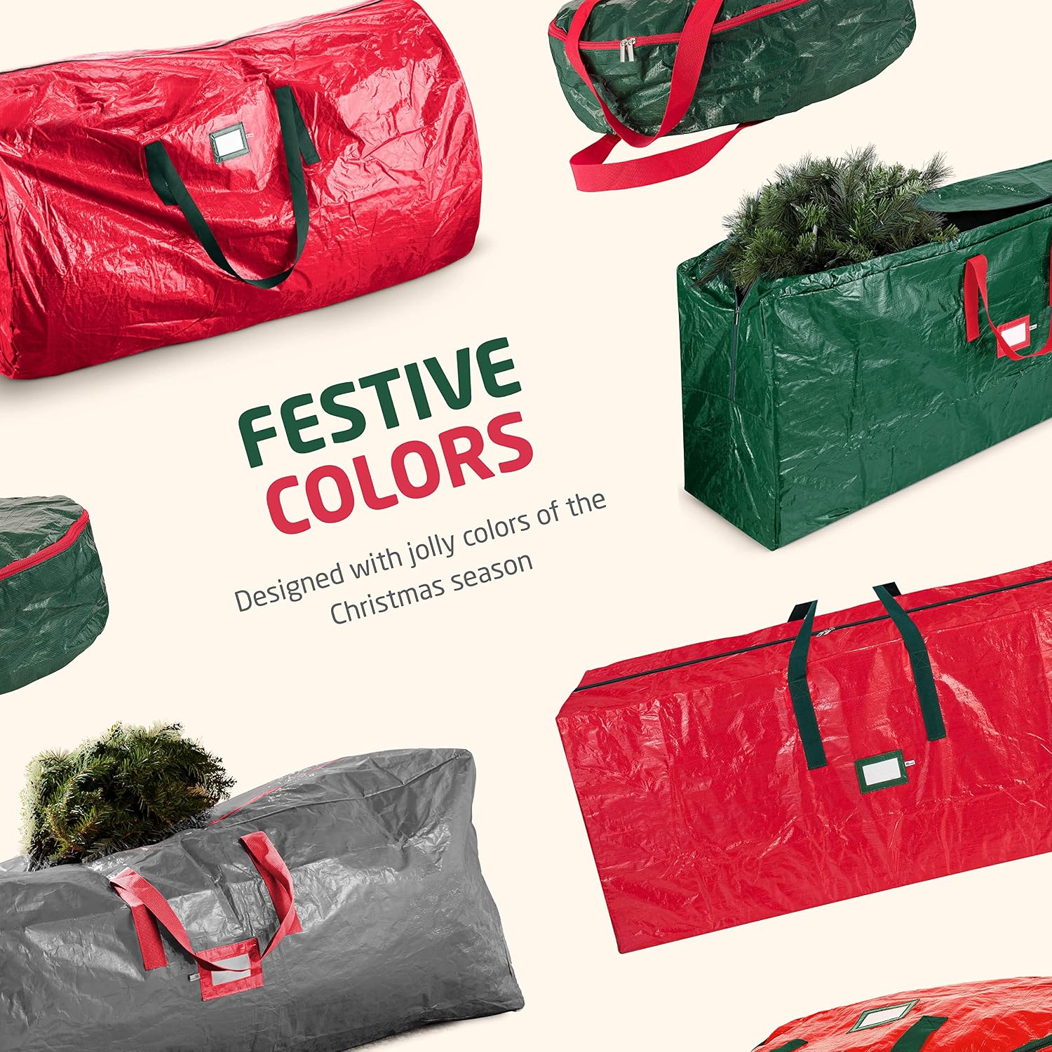 Christmas Tree Storage Bag - Fits 7.5 Ft Artificial Trees - Plastic, Waterproof Christmas Tree Bag For Storage Box